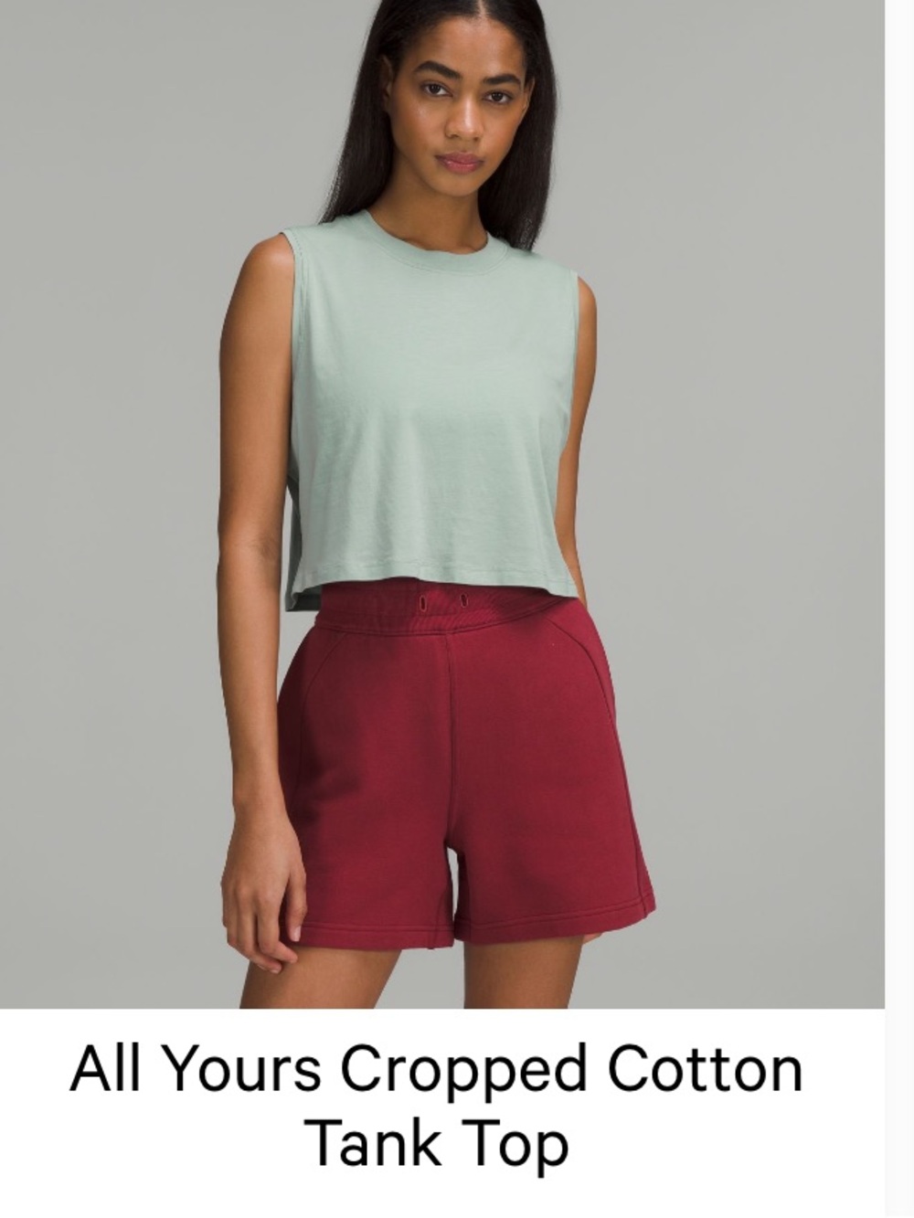 Lululemon blue/green cotton tank top